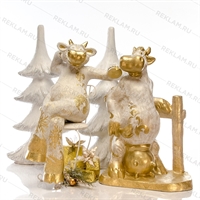 Комплект новогодних скульптур Коровки