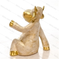 Новогодний комплект фигур золотые коровки - фото 25587