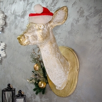 Панно голова Оленихи, новогодний декор