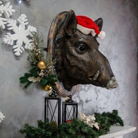 декоративное панно голова кабана