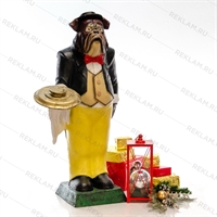 Рекламная фигура Бульдог официант