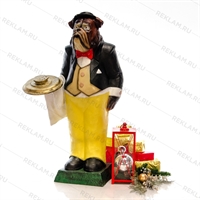 Рекламная фигура Бульдог официант