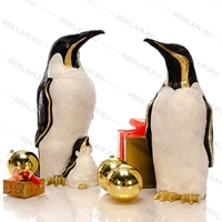 фигуры пингвинов для новогоднего декора