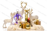 новогодние фигуры оленей для оформления магазинов