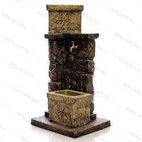 Умывальник с кашпо Каменная стена, стеклопластик - фото 26265