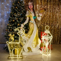 Новогодняя фигура Снегурочка высота 168см - фото 26502