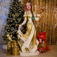 Новогодняя фигура Снегурочка высота 168см - фото 26507