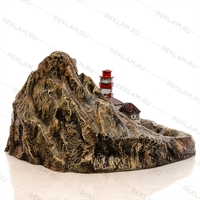 интерьерный фонтан маяк на скале