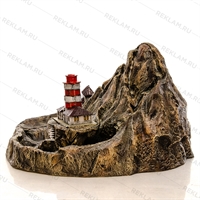 декоративный фонтан маяк на скале