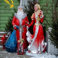 Фигура Дед Мороз, стеклопластик, 168 см. - фото 26880