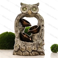 Фонтан сова с чашами