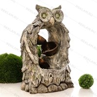 Фонтан декоративный сова с чашами