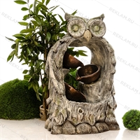 Фонтан сова с чашами