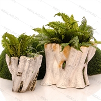 садовое кашпо березовый спил