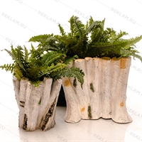 уличное кашпо березовый спил