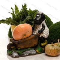 объемная фигура овечка с тачкой