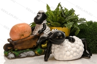 объемная фигура овечка с тачкой