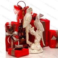 декоративная фигура попугаи на ветке