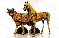 объемные фигуры коня и коровы