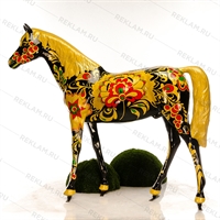 рекламная фигура Лошадь с росписью хохлома