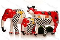 объемная фигура слоник с покраской феррари