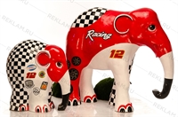 фигуры слонов с покраской феррари
