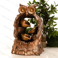 Фонтан сова с чашами