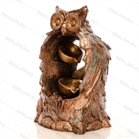 фонтан для летнего кафе сова с чашами