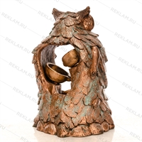 фонтан для летнего кафе сова с чашами