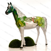 объемная фигура Конь "23 февраля"