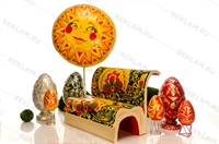 лавка книжка с покраской хохлома