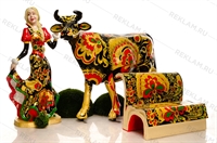 объемные фигуры с покраской под хохлому