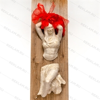 объемный декор на стену девушка из стены