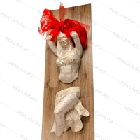 девушка из стены настенная фигура