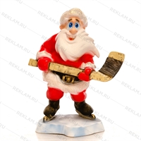 новогодняя фигура дед мороз с клюшкой