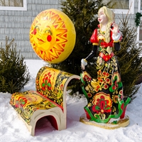 объемные фигуры с покраской под хохлому