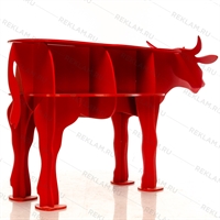 древесный декор в виде коровы