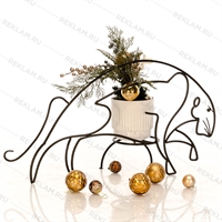 напольная подставка для цветов тигр