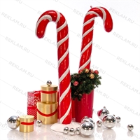 Фигура объёмная Конфета Трость U08748 стеклопластик высота 122 см - фото 30872