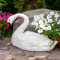 кашпо для цветов лебедь