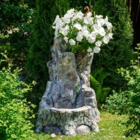 Умывальник дерево с кашпо - фото 31597