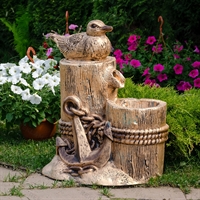 садовый фонтан чайка