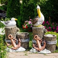 морские птицы фонтан для сада