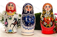 Объемная фигура Матрёшка Гжель - фото 32091