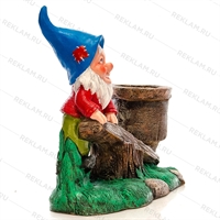 Уличное кашпо Гном на качелях - фото 32517 Уличное кашпо Гном на качелях - фото 32517