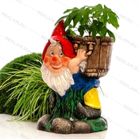 Кашпо для цветов Гном с кадкой F08846 - фото 32527