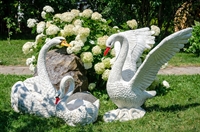 садовая фигура лебедь