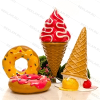 Муляж Мороженого в рожке - фото 33151