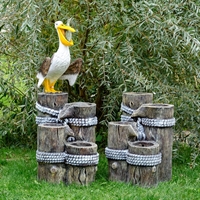 декоративный фонтан пеликан