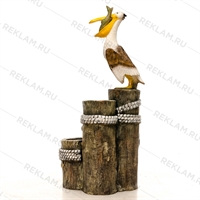 парковый фонтан пеликан